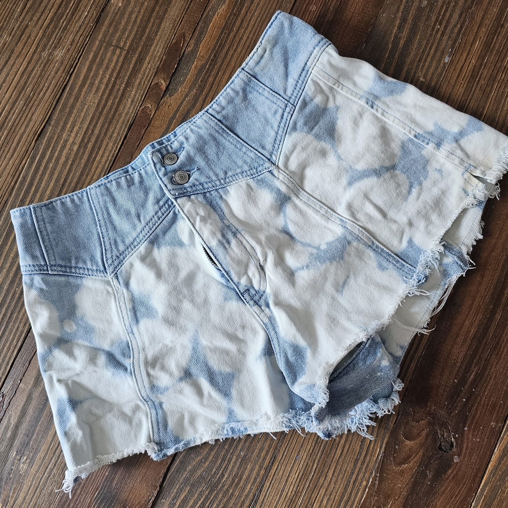 Shyanne Blue and White Jean Shorts